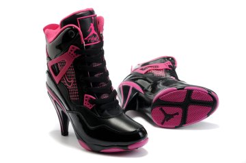Jordan 4 High Heels Shoes black/deeppink (image for) Jordan 4 High Heels Shoes black/deeppink