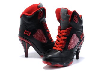 Jordan 5 High Heels Shoes black/blue/red (image for) Jordan 5 High Heels Shoes black/blue/red