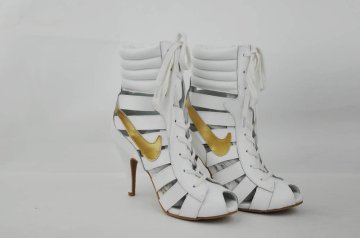 Nike High Heels Gladiator Sandals white/golden (image for) Nike High Heels Gladiator Sandals white/golden