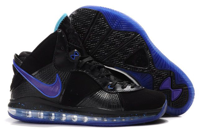 black and blue lebrons