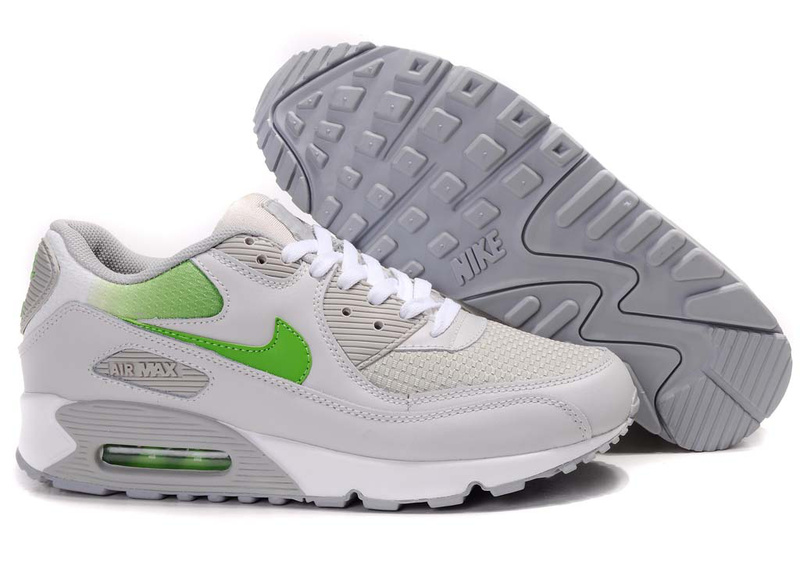 nike air max 90 green and grey