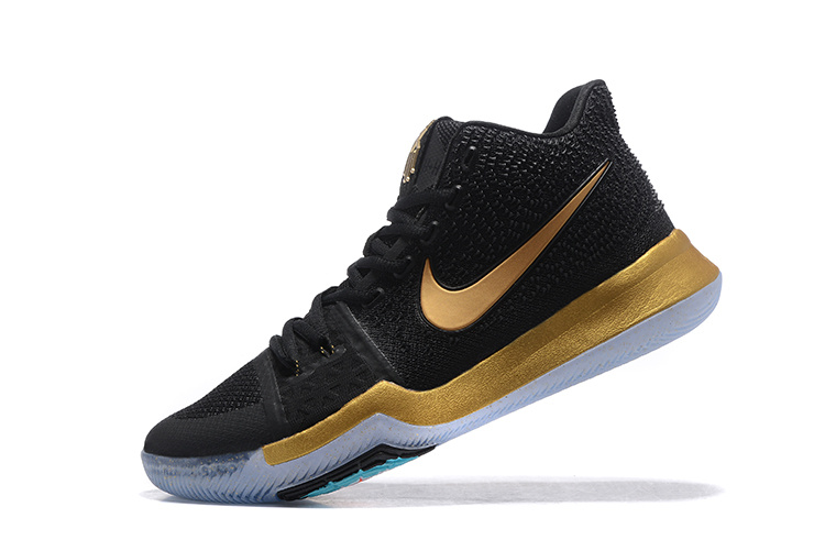 kyrie 3 black and gold